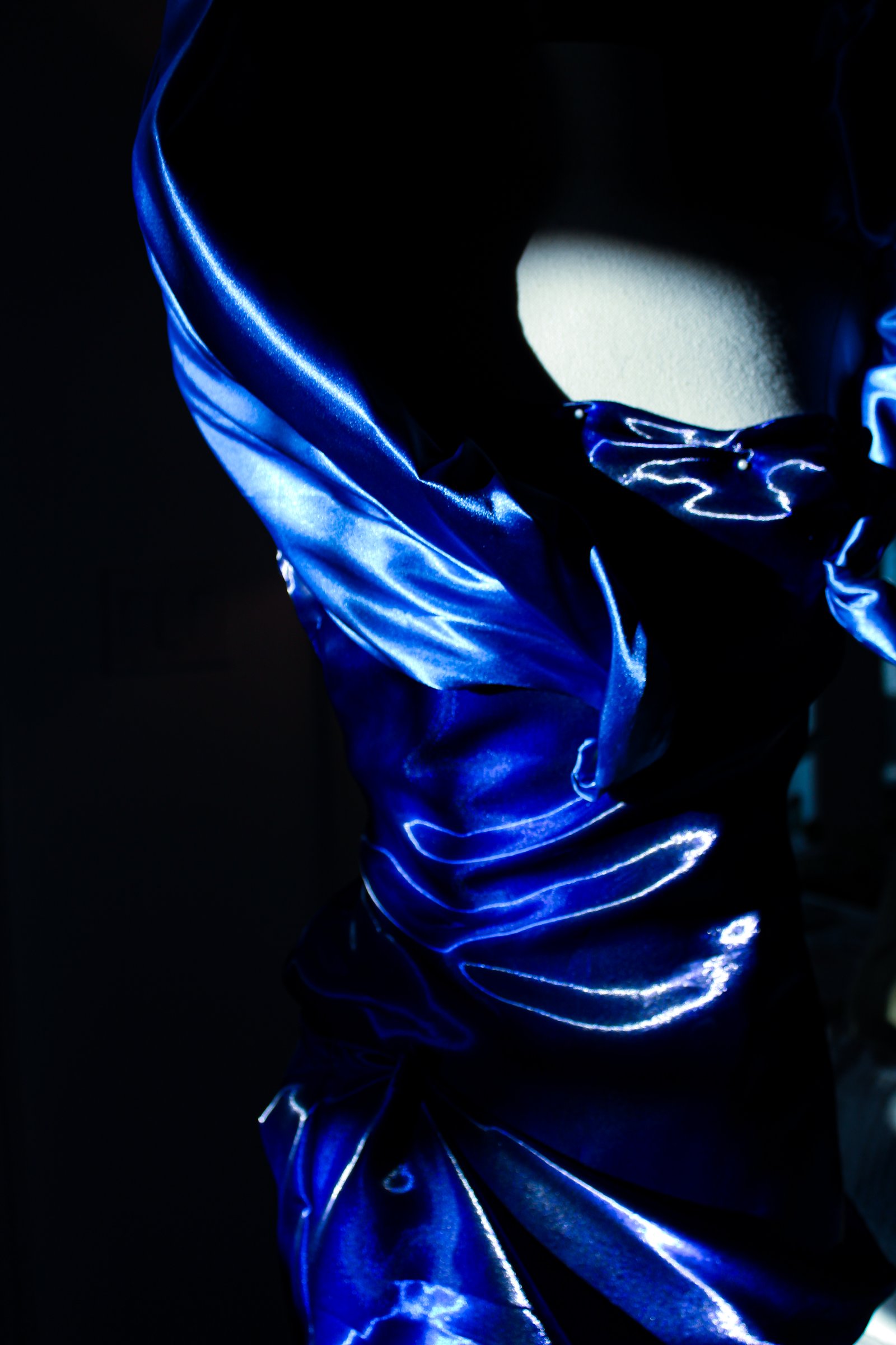 Macro of the satin fold